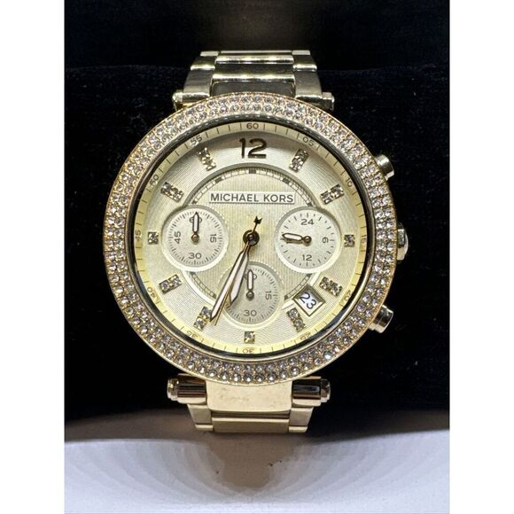 Michael Kors Parker MK5354 Women\'s Gold Stainless Steel Analog Dial Watch JNA222 main image 11
